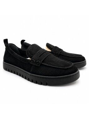 VIONIC Uptown Supportive Loafers Womens 11 Black Suede Leather Arch Support
